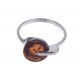 Sidabrinis žiedas su konjakiniu gintaru "Vasara prie jūros"